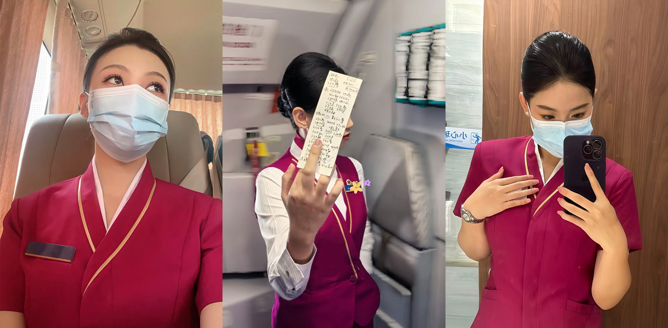Airlines Beauty Stewardess Secretly Works as Twitter Welfare Girl: Wild Airplane Toilet Sex with Sugar Daddy Video Fully Leaked! - sehuatang